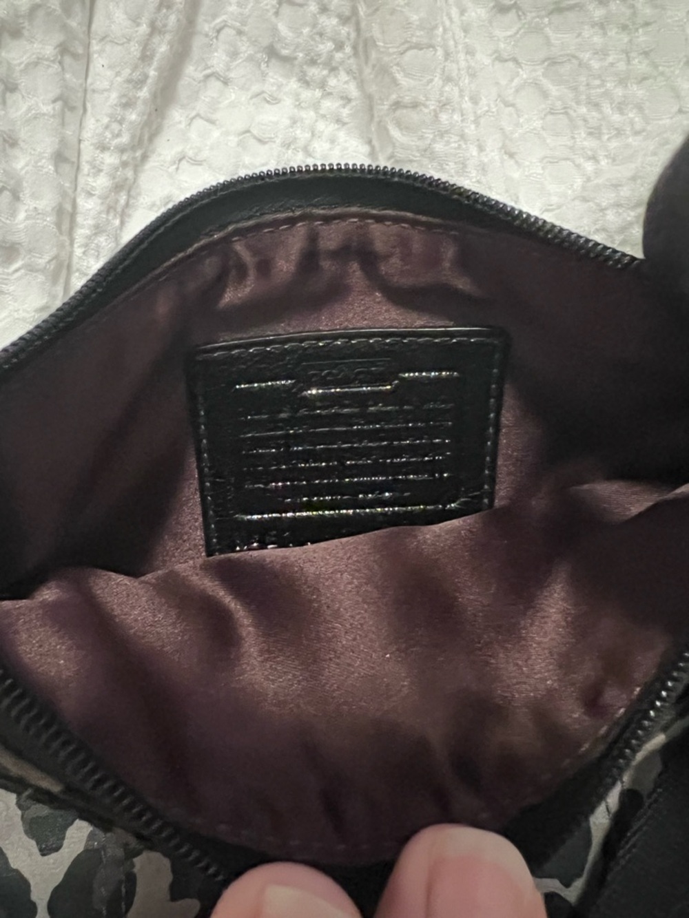Coach Black and Gray Leopard Print Crossbody Bag - Picture 3 of 3